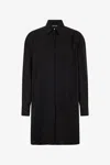 Roberto Cavalli Silk Mini Shirt Dress With Monogram Rc In Brown