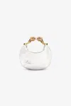 Roberto Cavalli Mini Hobo Roar Bag With Snake Print In Silver