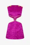 Roberto Cavalli Mini-kleid Mit Cut-out-detail In Fuchsia