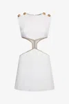 Roberto Cavalli Mini-kleid Mit Wall-print Und Cut-outs In White