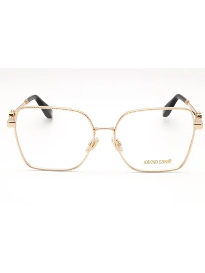 Roberto Cavalli Mini Rectangular Eyeglasses For Women In Gold