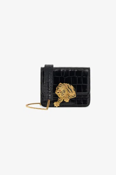 Roberto Cavalli Mini Roar Bag In Black