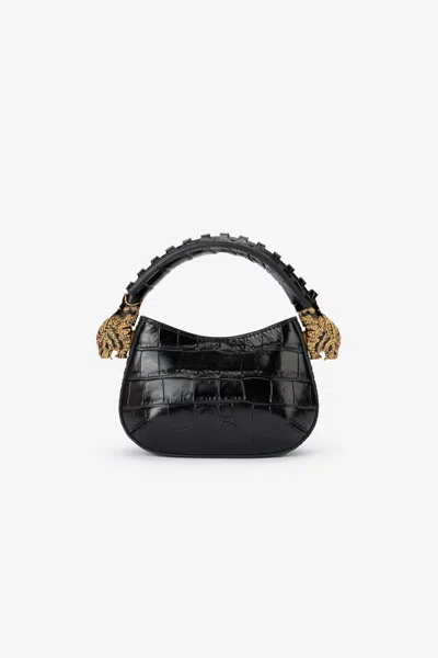 Roberto Cavalli Mini Roar Bag In Black