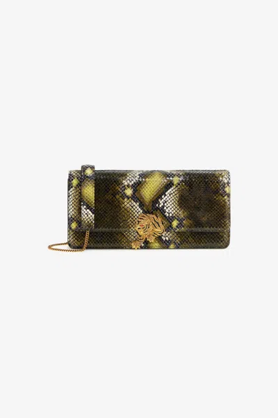 Roberto Cavalli Mini Roar Bag In Green
