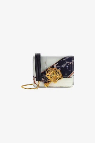 Roberto Cavalli Mini Roar Bag In White