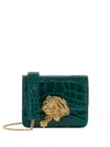 Roberto Cavalli Mini Roar Shoulder Bag In Green
