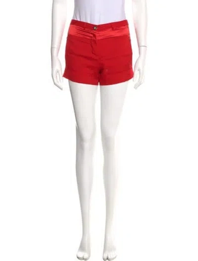 Pre-owned Roberto Cavalli Mini Shorts In Red