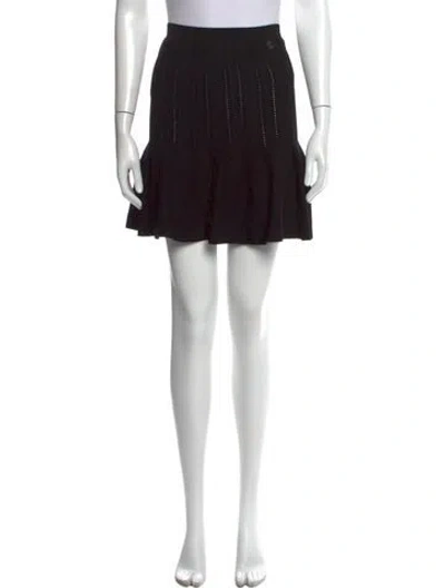 Pre-owned Roberto Cavalli Mini Skirt In Black
