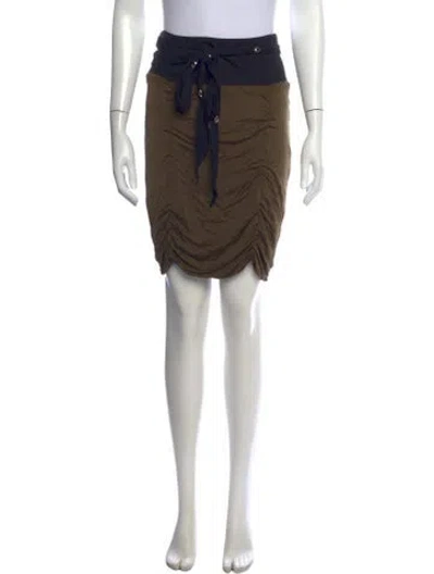 Pre-owned Roberto Cavalli Mini Skirt In Green