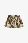 Roberto Cavalli Mini Skirt Jungle Print In Green