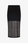 Roberto Cavalli Mini Skirt With Tulle Insert In Black