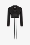 Roberto Cavalli Mini Zebra Rhinestone Motif Jacket In Black