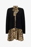 Roberto Cavalli Leopard Print Dress Mini In Multi