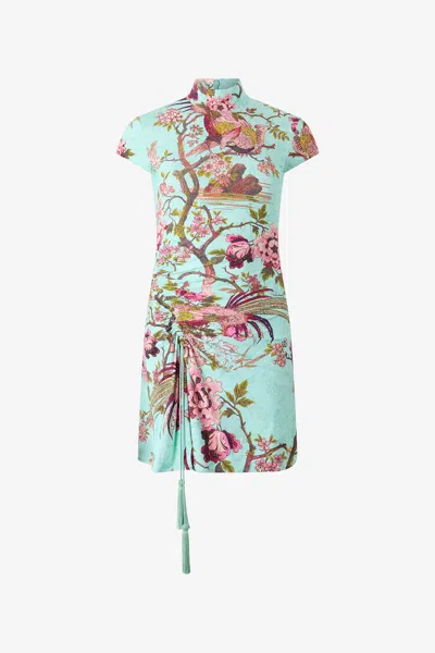 Roberto Cavalli Mini Dress With Naturalistic Pattern