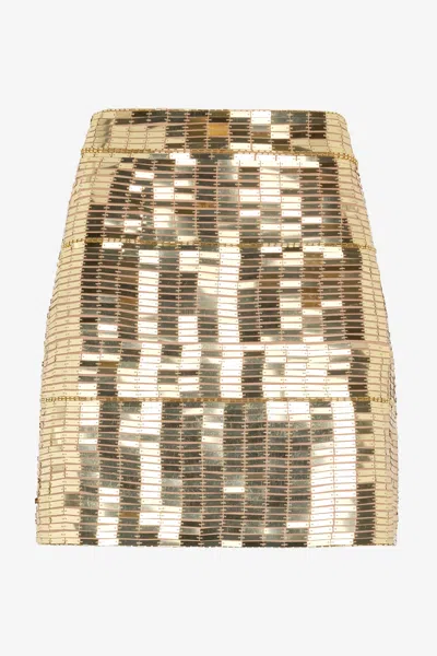 ROBERTO CAVALLI MINIROCK MIT GOLDENEN APPLIKATIONEN