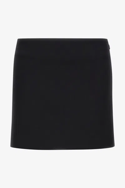 Roberto Cavalli Miniskirt With Logo In Black