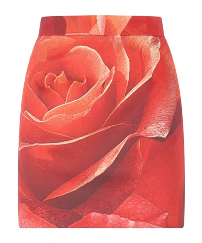 ROBERTO CAVALLI ROBERTO CAVALLI ROSE PRINT MINISKIRT