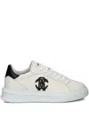 Roberto Cavalli Mirror Snake-appliqué Sneakers In White