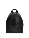 Roberto Cavalli Mirror Snake Monogram-embossed Backpack In Black