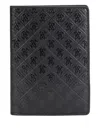 Roberto Cavalli Mirror Snake Monogram-embossed Leather Wallet In Black