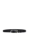 Roberto Cavalli Belt With Monogram Mirror Snake In Black