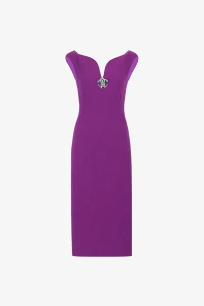 ROBERTO CAVALLI WOLLKLEID MIT SPIEGELSCHLANGE