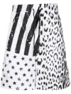 Roberto Cavalli Mixed-print Drawstring-waist Shorts In White