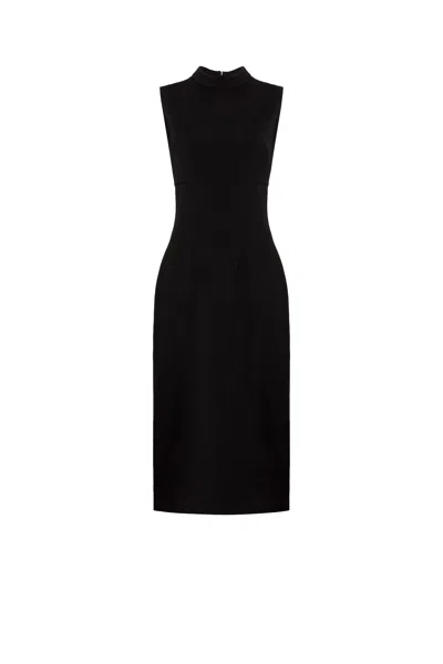 Roberto Cavalli Mock-neck Sleeveless Dress In Black