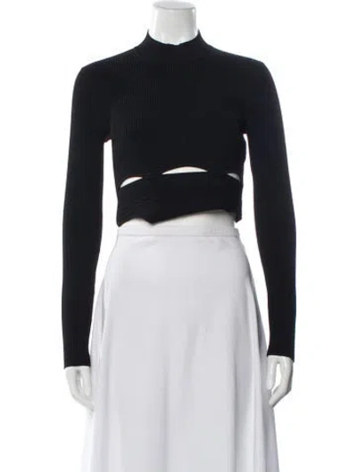 Pre-owned Roberto Cavalli Mock Neck Sweater In Black