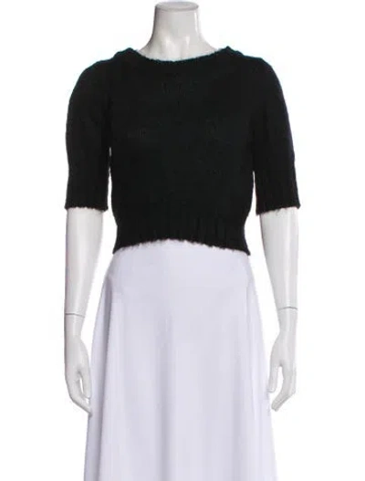 Pre-owned Roberto Cavalli Mohair Bateau Neckline Sweater In Black