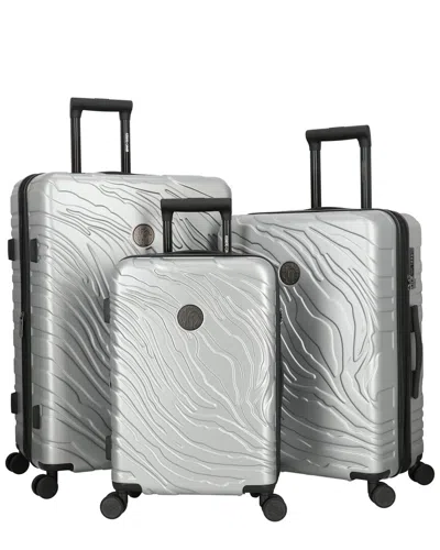 Roberto Cavalli Molded Zebra 3pc Expandable Luggage Set