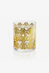 Roberto Cavalli Monogram Allover Gold 2 Glasses Set In Gold