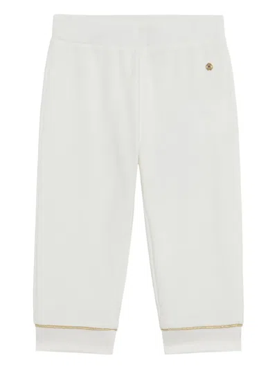 Roberto Cavalli Babies' Monogram-embellished Track Pants In Neutral