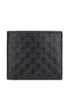 Roberto Cavalli Bi-fold Wallet With Mirror Snake Monogram In Black