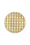 Roberto Cavalli Monogram Gold 2 Fruit Plates In Gold