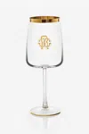 Roberto Cavalli Monogram Gold 2 Water Goblets Set In Gold