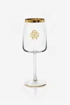Roberto Cavalli Monogram Gold 2 Water Goblets Set In Gold