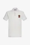 Roberto Cavalli Logo-embroidered Polo Shirt In White