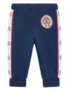Roberto Cavalli Monogram Panelled Track Pants In Blue