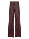 Roberto Cavalli Monogram-pattern Drawstring Trousers In Red