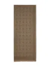 Roberto Cavalli Stole With Rc Monogram Print In Brown