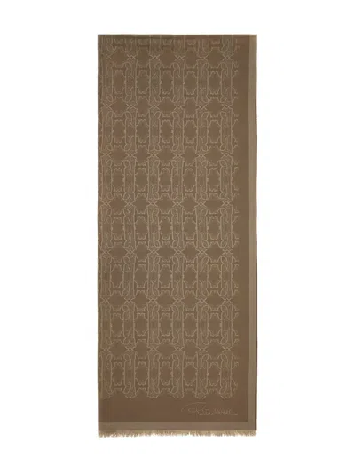 ROBERTO CAVALLI MONOGRAM-PATTERN SCARF