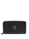 Roberto Cavalli Monogram-plaque Leather Wallet In 黑色