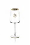Roberto Cavalli Monogram Platin 2 Wine Goblets Set