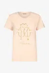 Roberto Cavalli Monogram Rc T-shirt In Rose