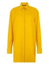 Roberto Cavalli Shirt With Mirror Snake Monogram In Yellow