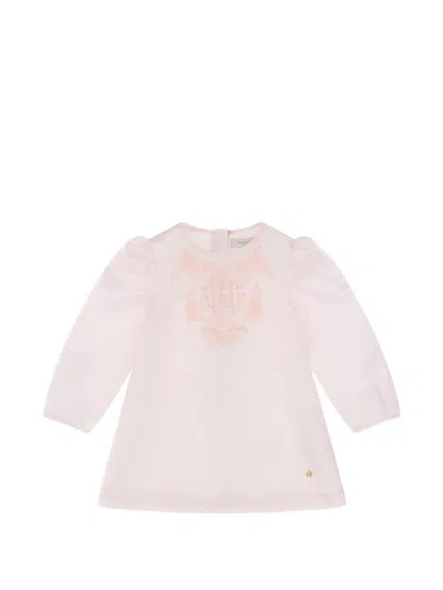 Roberto Cavalli Babies' Monogram Stud-embellished Dress In Pink