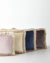 Roberto Cavalli Monogram Velvet Pillow, 12" X 20" In Mauve