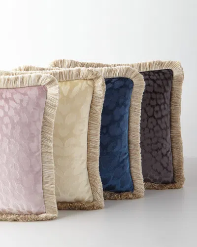 Roberto Cavalli Monogram Velvet Pillow, 16"sq.