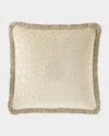 Roberto Cavalli Monogram Velvet Pillow, 24"sq.